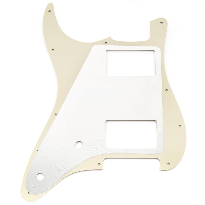 Musiclily Pro 11穴 ST HHピックガード カバードハムバッカー 2ポット穴 Fender Squier Stratストラトエレキギター用 4プライ エイジドホワイトパール