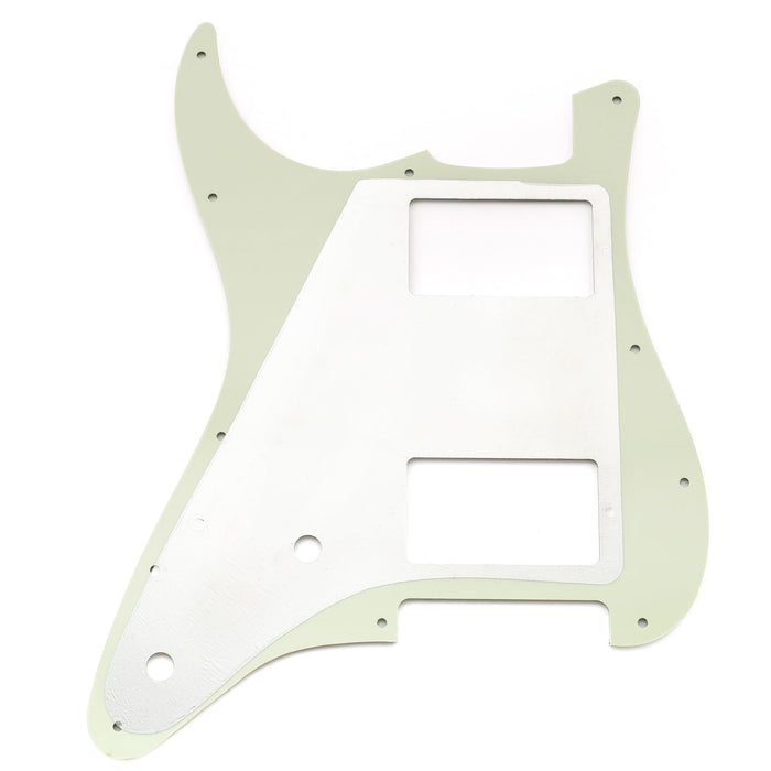Musiclily Pro 11穴 ST HHピックガード カバードハムバッカー 2ポット穴 Fender Squier Stratストラトエレキギター用 4プライ エイジドホワイトパール