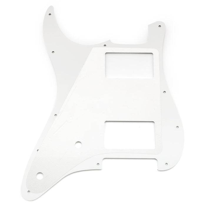 Musiclily Pro 11穴 ST HHピックガード カバードハムバッカー 2ポット穴 Fender Squier Stratストラトエレキギター用 4プライ エイジドホワイトパール