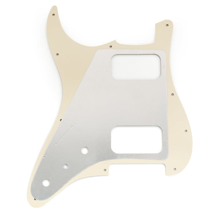 Part of musiclily pro 11 holes st hh guitar pickguard with round corner uncovered humbucker 2 pot mini switch layout for fender squier strat style electric guitar mx3484p
