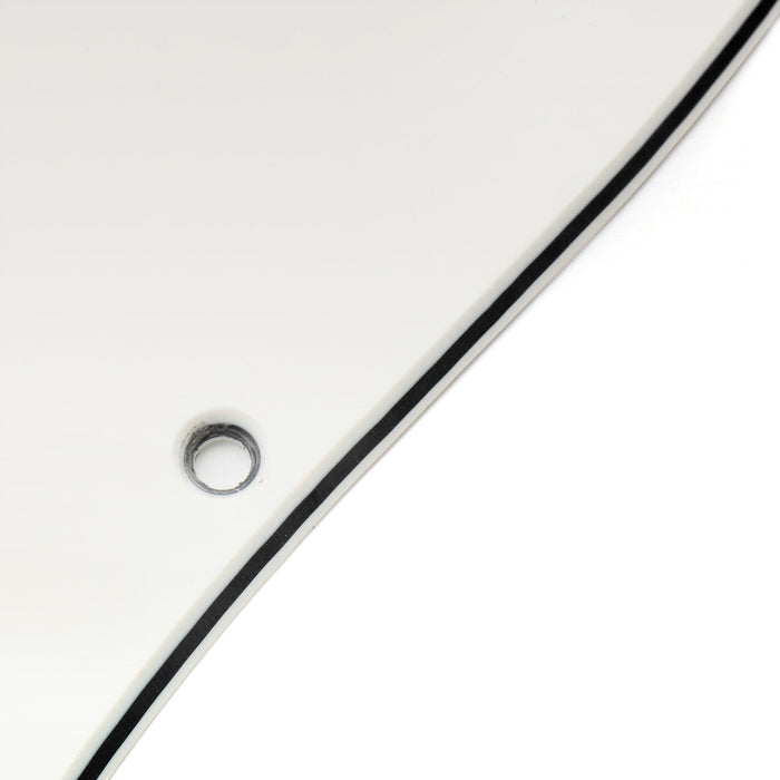 musiclily pro 11 holes st hh guitar pickguard with round corner uncovered humbucker 2 pot mini switch layout for fender squier strat style electric guitar mx3484p, black pearl