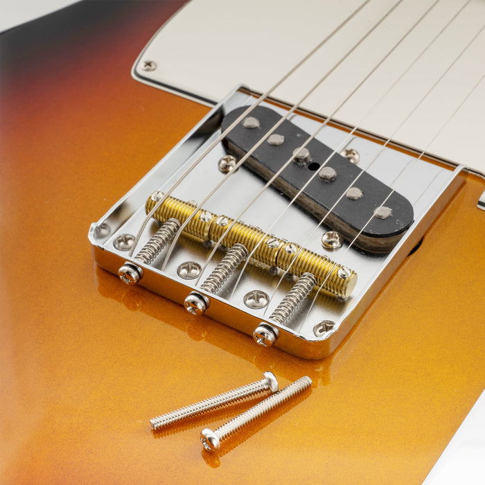 Musiclily Ultra UNC#6-32X1-1/4インチ ステンレス鋼製 サドルオクターブ調整ネジ アメリカ製エレキギターベースブリッジ用 ブラック(10セット)