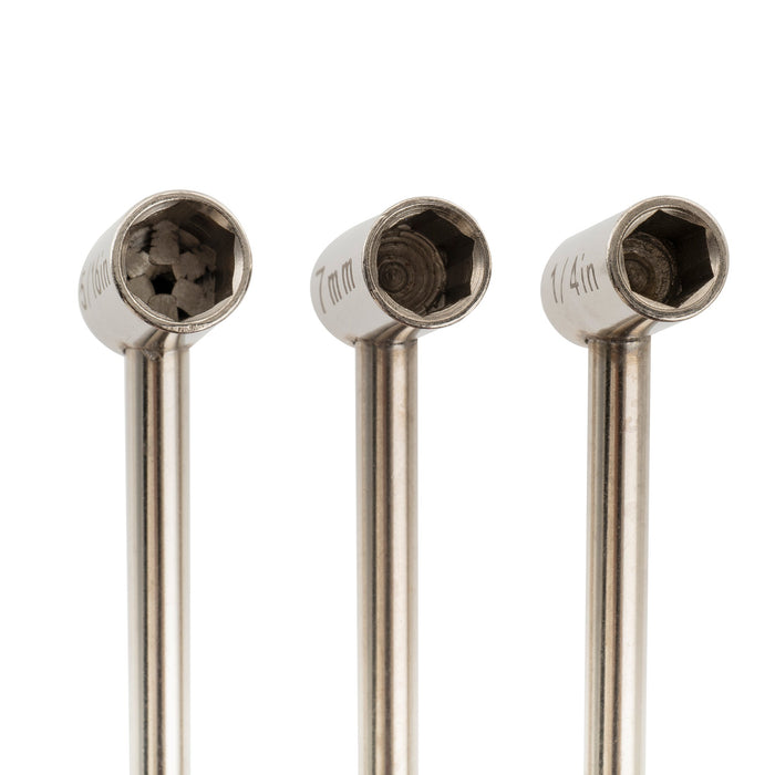 Musiclily Pro 硬化鋼 3本セット 6.35mm 7mm 8mm ボックスレンチ パイプレンチ 六角ソケット ギターベーストラスロッド調整用