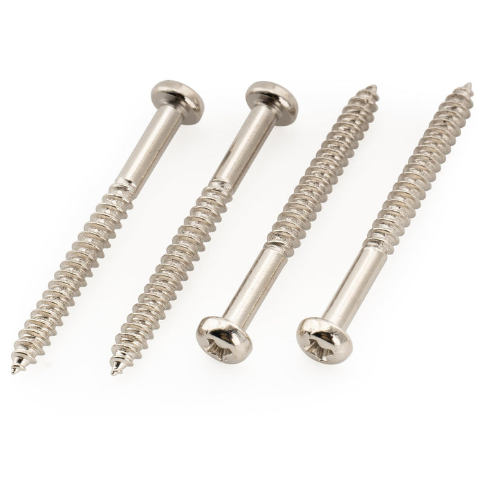Musiclily Ultra Metric M2.5x25mm Stainless Steel Pickup Mounting Wood Screws Phillips Pan Head Half Thread for Electric Guitar (Set of 10)