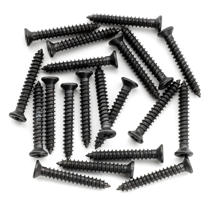 Musiclily Ultra Metric M2.6x18mm Stainless Steel Bridge Humbucker Mounting Ring Screws Phillips Flat Head Countersunk for Electric Guitar (Set of 20)