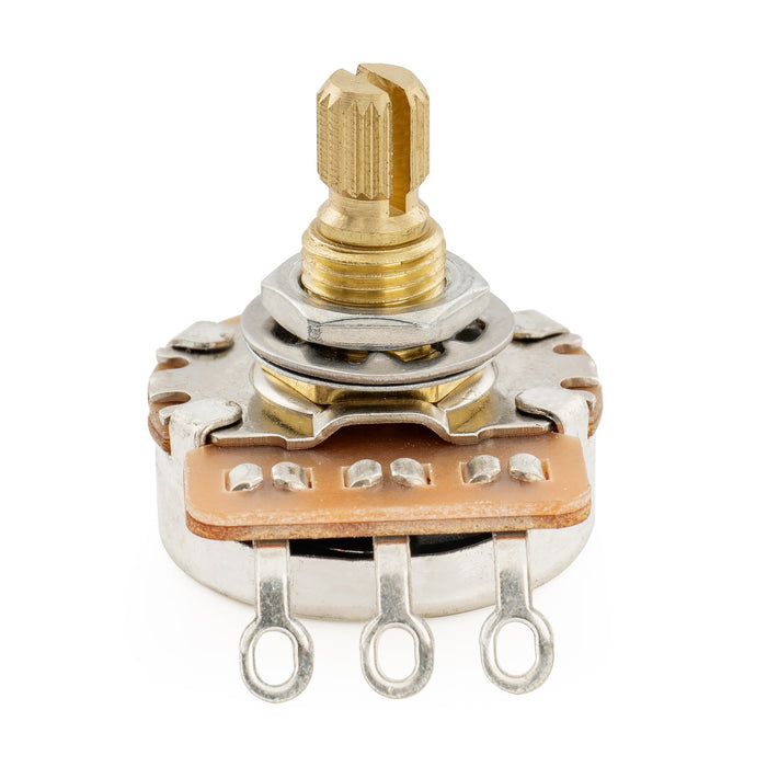 Musiclily Pro HD A1M+B1M Pots Brass Metric Split Short Shaft 6.5mm Audio Linear Taper Potentiometers for Jazzmaster Style Electric Guitar Bass (Set of 1A1B)