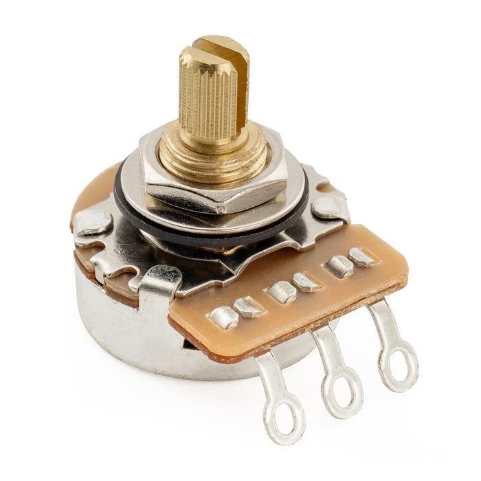 Musiclily Pro HD A1M Pot Brass Short Split Shaft 1/4 Inch Audio Taper Potentiometer for Electric Guitar Bass