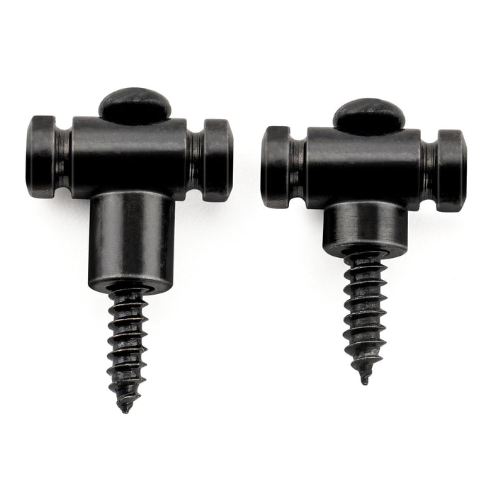 Musiclily Pro Steel Barrel Style String Guides Trees Retainers for Electric Guitar, Black (Set of 2)