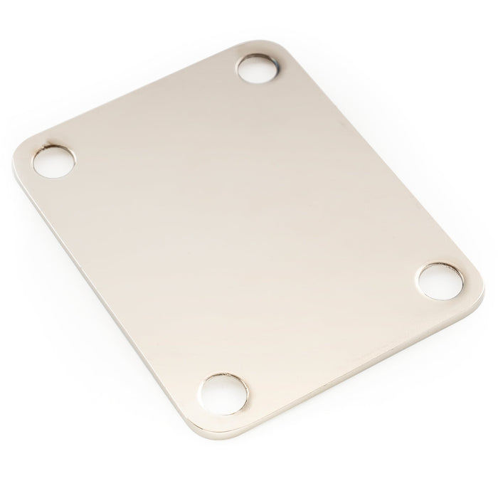 detail of musiclily pro steel neck plate 4 hole neck joint board for squier st tele style electric guitar bass