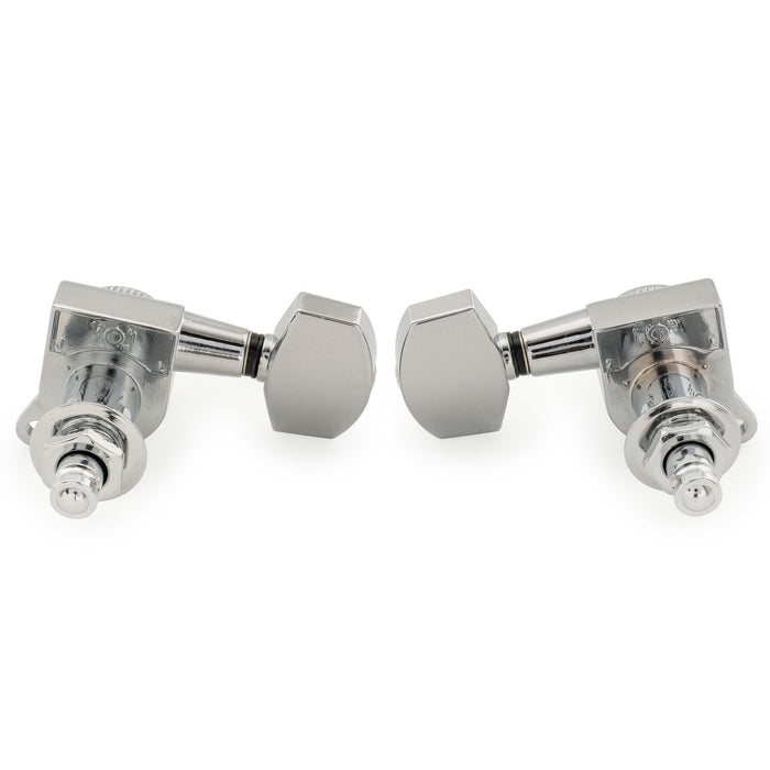 ミュージックリリー プロ R18K 3R3L 18:1 比率 完全密封 ロッキングマシンヘッド チューナー チューニングペグキー 大型六角ボタン 45度ネジ アコースティック/エレキギター用