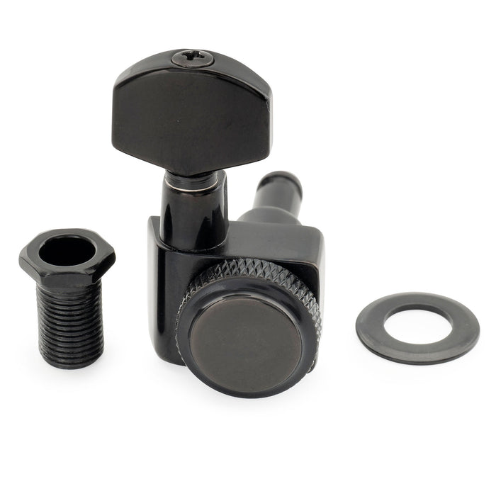 Musiclily Pro R18K 6-in-line 18:1比 2ピン完全密封式ロック付きマシンヘッド チューナー チューニングペグキー 六角ボタン Fender Strat Teleスタイルエレキギター用