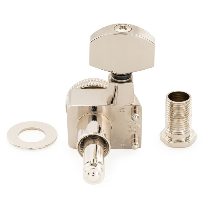 Musiclily Pro R18K 6-in-line 18:1比 2ピン完全密封式ロック付きマシンヘッド チューナー チューニングペグキー 六角ボタン Fender Strat Teleスタイルエレキギター用