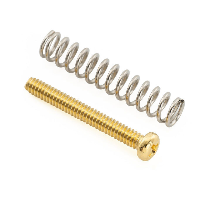 Musiclily Ultra UNC#3-48X0.78 Inch (2.5x20mm) Stainless Steel Humbucker Pickup Mounting Screws and Springs Set for Fender USA and MIM Electric Guitar (Set of 4)