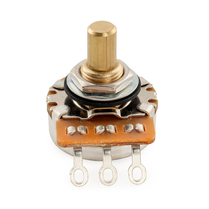 Musiclily Pro HD B250K Potenziometer Messing Massiver Kurzer Schaft 1/4 Zoll Linear Drehpotentiometer für E-Gitarre Bass (Set von 4)