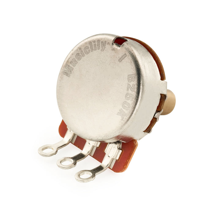 Musiclily Pro HD B250K Pot Brass Solid Short Shaft 1/4 Inch Linear Taper Potentiometer for Electric Guitar Bass