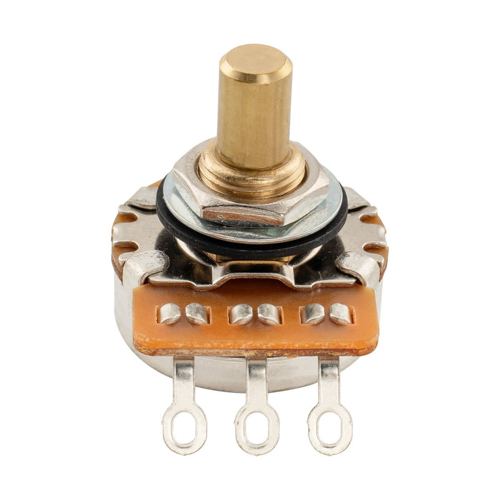 Musiclily Pro HD A500K+B500K Pots Brass Solid Short Shaft 1/4 Inch Audio Linear Taper Potentiometers for Tele PB JB Style Electric Guitar Bass (Set of 1A1B)