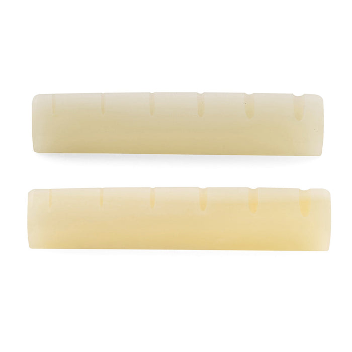 Musiclily Pro 43x5x9mm Flat Bottom Slotted Bone Nut for 6 String YA Style A Series and FG Series Acoustic Guitar (Set of 2)