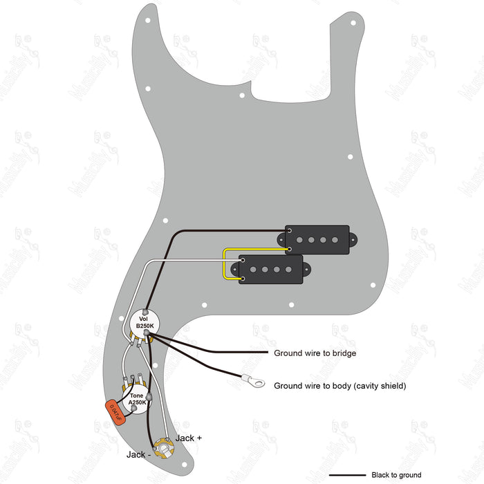 Standard PB Import Style With Revival Pickup Wiring Diagram