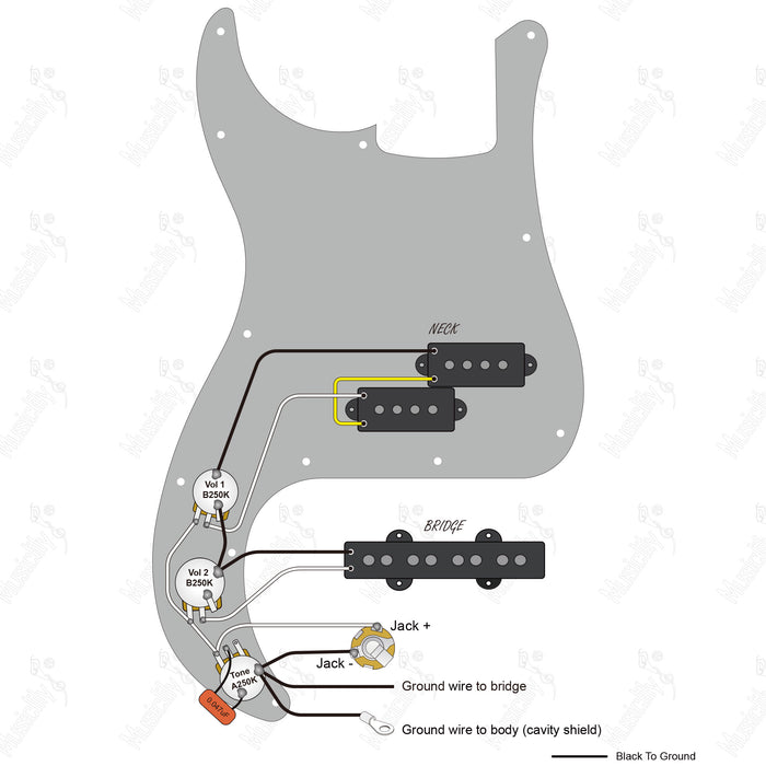 Standard PJB Import Style With Revival Pickup Wiring Diagram