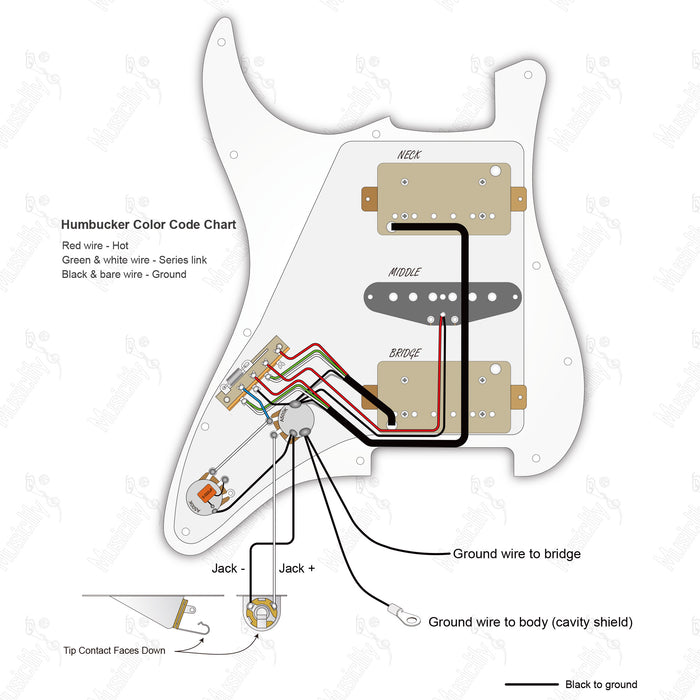 ST-HSH American Style Auto Split Humbucker With Musiclily Basic Pickup Wiring Diagram