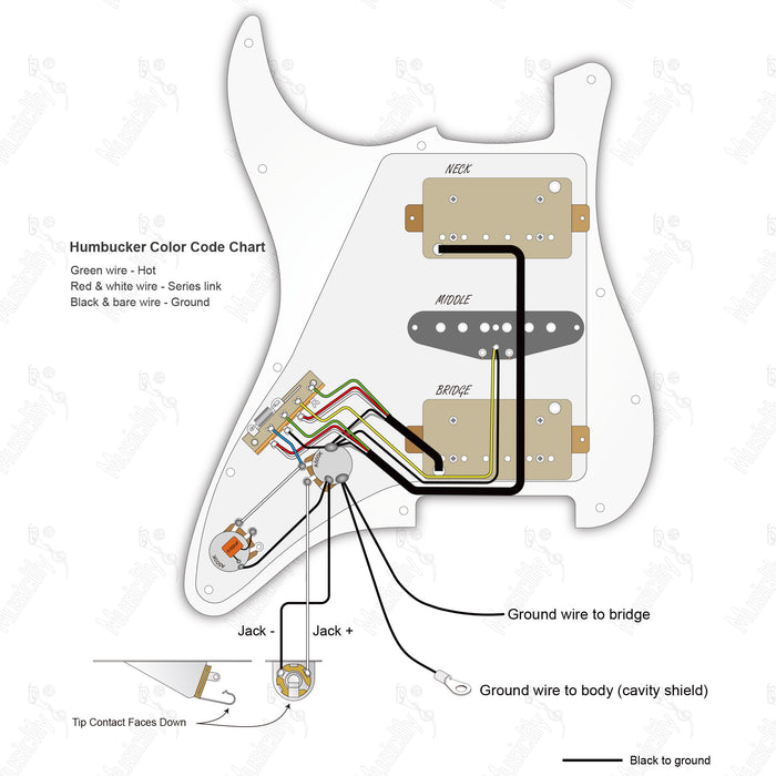 ST-HSH American Style Auto Split Humbucker With Musiclily Pro Pickup Wiring Diagram