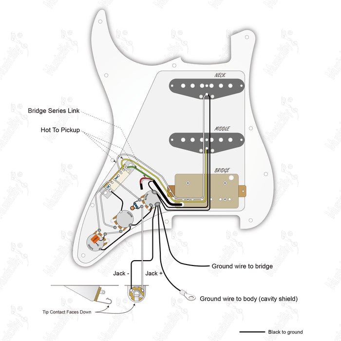 Standard ST-HSS (No Auto-Split) Import Style With Artec Pickup Wiring Diagram