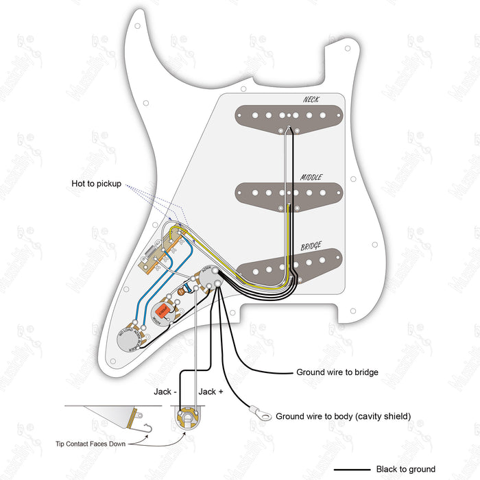ST-SSS American Style Seven-Sound Blender With Musiclily Pro Pickup Wiring Diagram