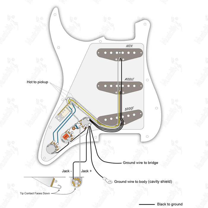 ST-SSS Import Style Seven-Sound Blender With Musiclily Pro Pickup Wiring Diagram