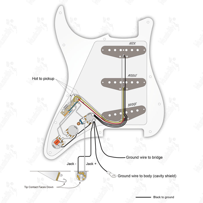 Standard ST-SSS American Style With Artec Pickup Wiring Diagram