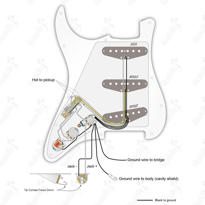 Standard ST-SSS American Style With Musiclily Pro Pickup Wiring Diagram