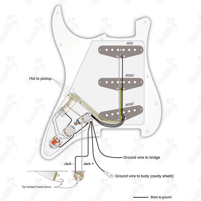 Standard ST-SSS Import Style With Musiclily Pro Pickup Wiring Diagram
