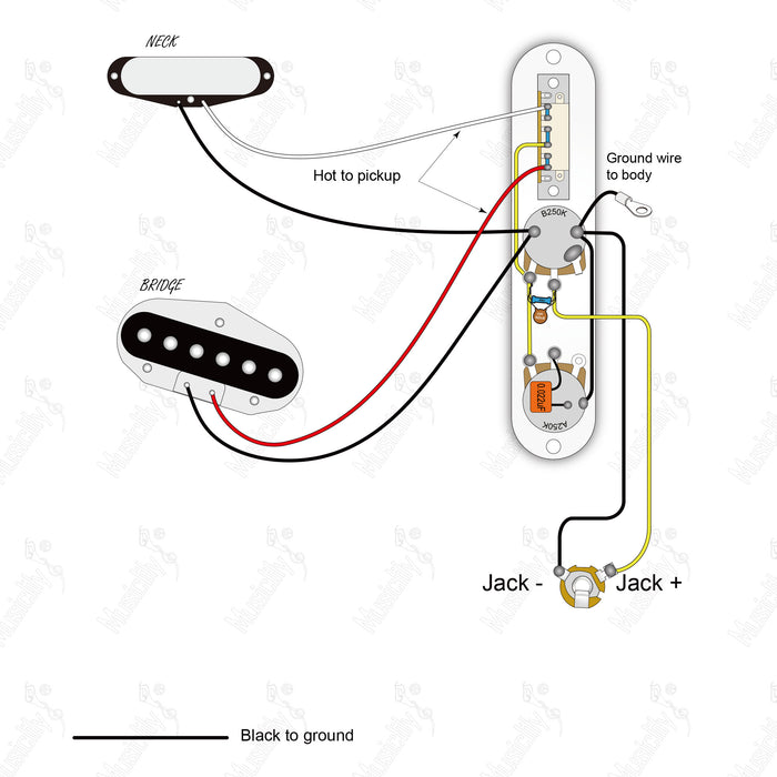 Import Style Standard Tele-SS With Artec Pickup Wiring Diagram