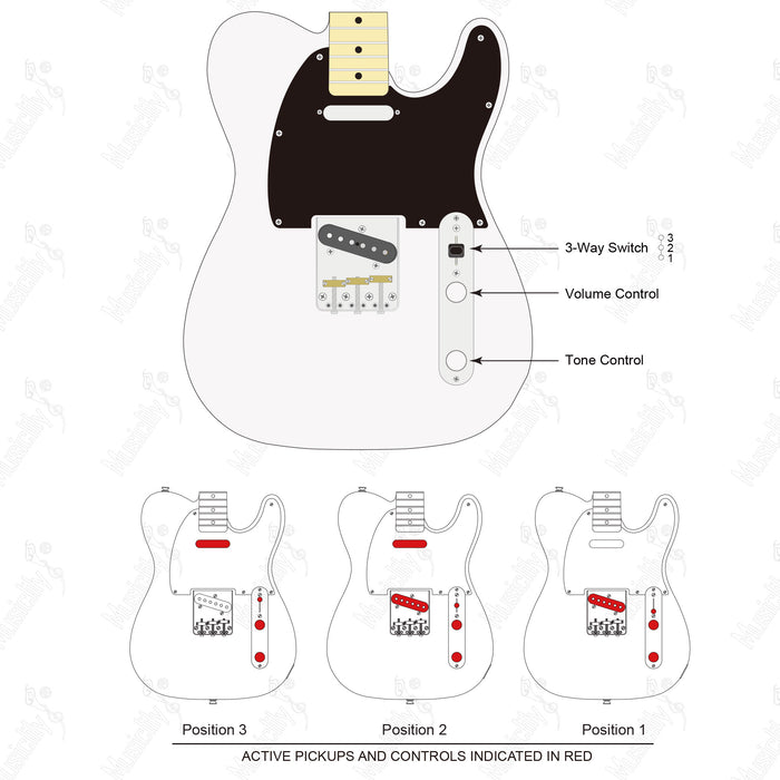 Import Style Standard Tele-SS With Musiclily Pro Pickup Wiring Diagram