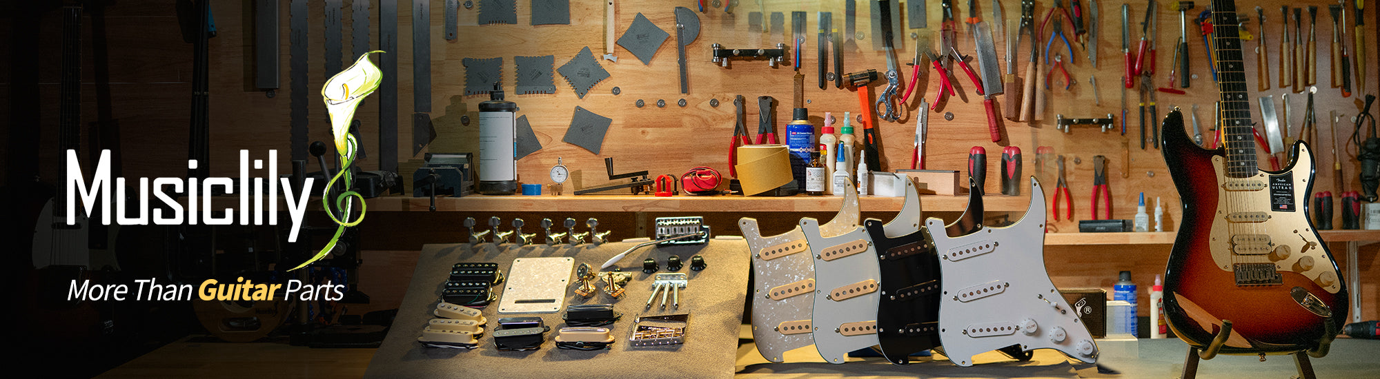 Mécaniques De Guitare 6 En Ligne Semi-scellées - Pour Guitare électrique Type Strat Squier - Doré - Rapport 1:15 - 10