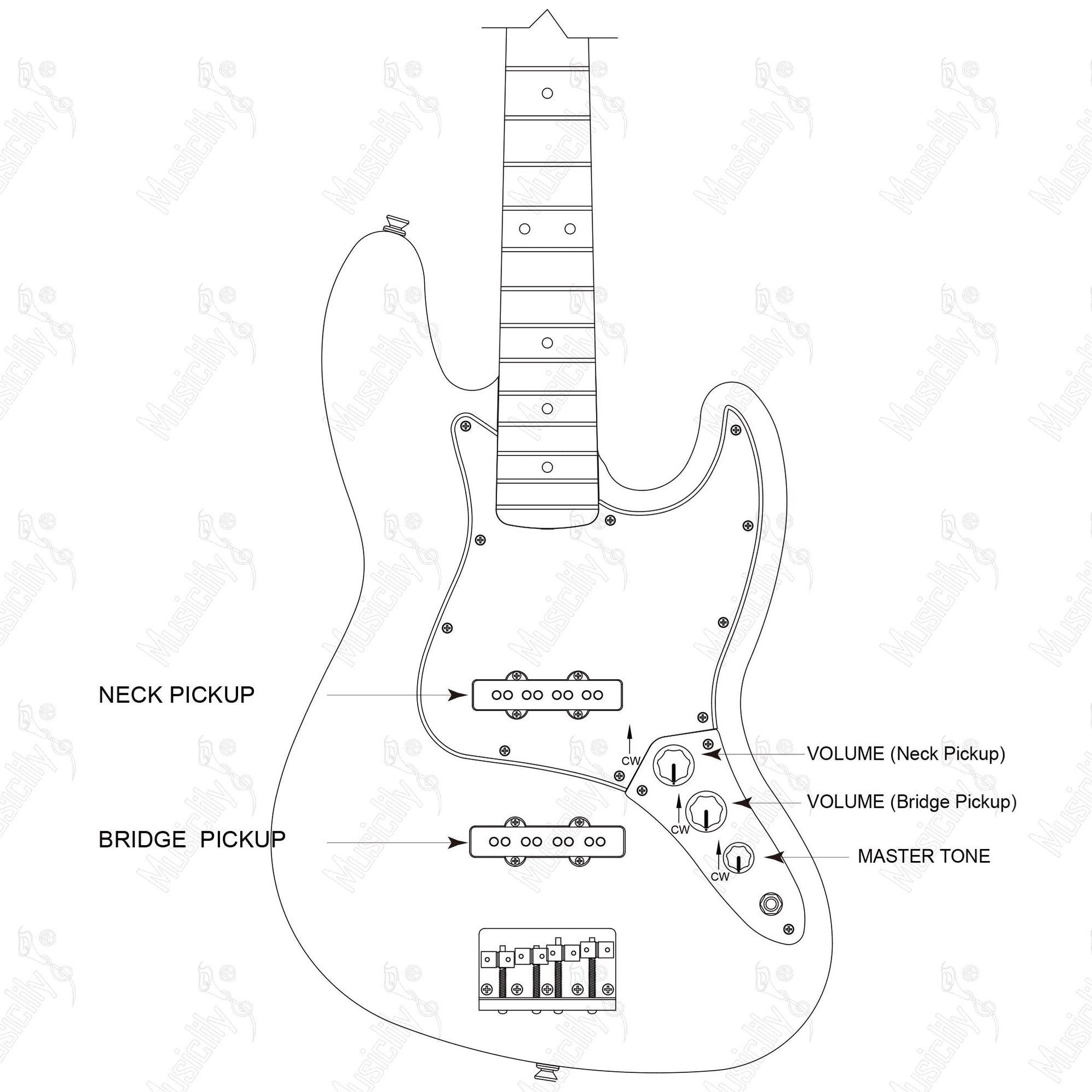 Standard JB stile importazione con diagramma di cablaggio pickup ...
