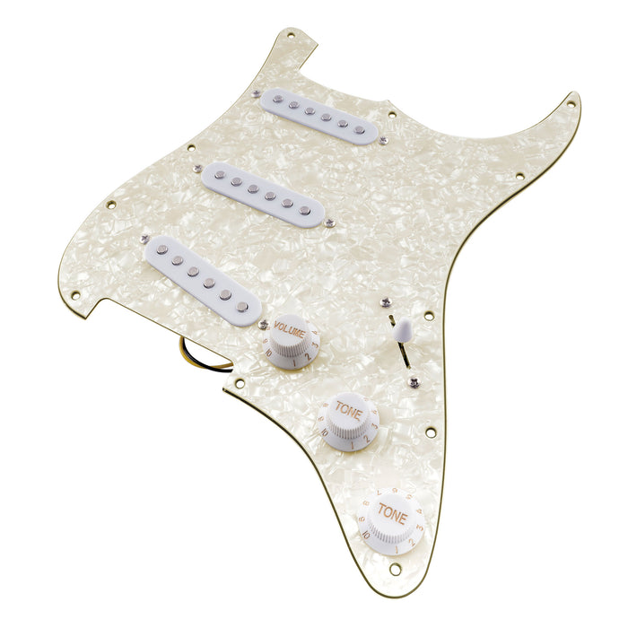 Musiclily Basic Pre-cablato Loaded Standard ST-SSS Battipenna con pickup single coil con magnete in ceramica per chitarra elettrica stile Strat