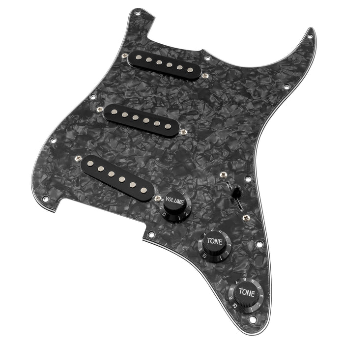 Musiclily Basic Pre-cablato Loaded Standard ST-SSS Battipenna con pickup single coil con magnete in ceramica per chitarra elettrica stile Strat