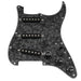 musiclily basic pre wired loaded standard st sss pickguard with ceramic magnet single coil pickups set for strat style electric guitar m276p, black pearl