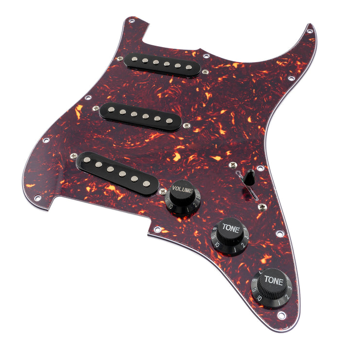Musiclily Basic Pre-cablato Loaded Standard ST-SSS Battipenna con pickup single coil con magnete in ceramica per chitarra elettrica stile Strat