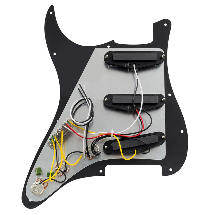 Part of musiclily basic pre wired loaded standard st sss pickguard with ceramic magnet single coil pickups set for strat style electric guitar m276p