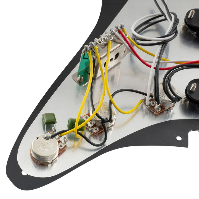 musiclily basic pre wired loaded standard st sss pickguard with ceramic magnet single coil pickups set for strat style electric guitar m276p detailed image
