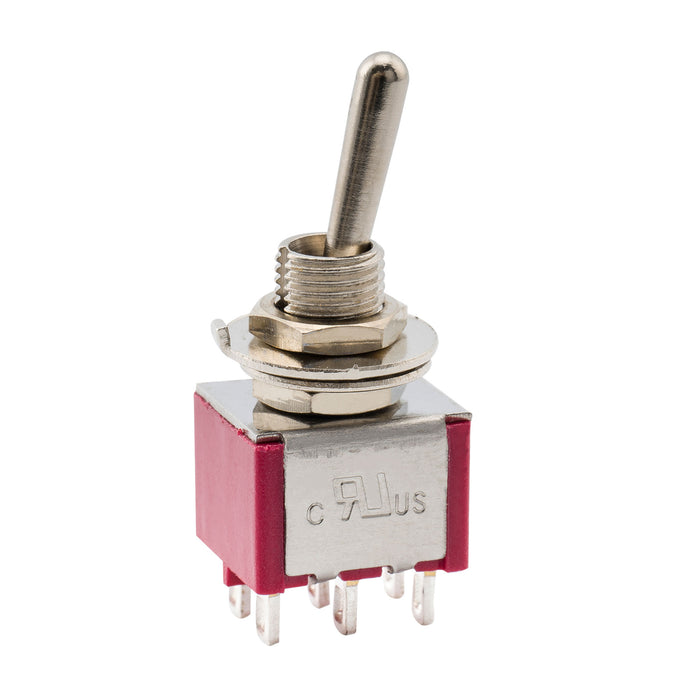 Mini interrupteur à bascule Musiclily Basic 2 voies DPDT pour guitare, sélecteur ON-ON à 6 broches