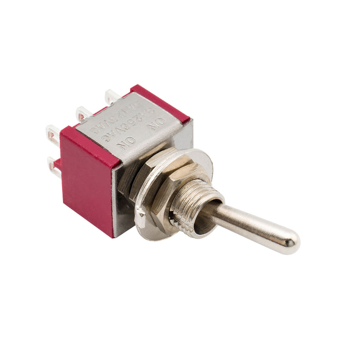 Mini interrupteur à bascule Musiclily Basic 2 voies DPDT pour guitare, sélecteur ON-ON à 6 broches
