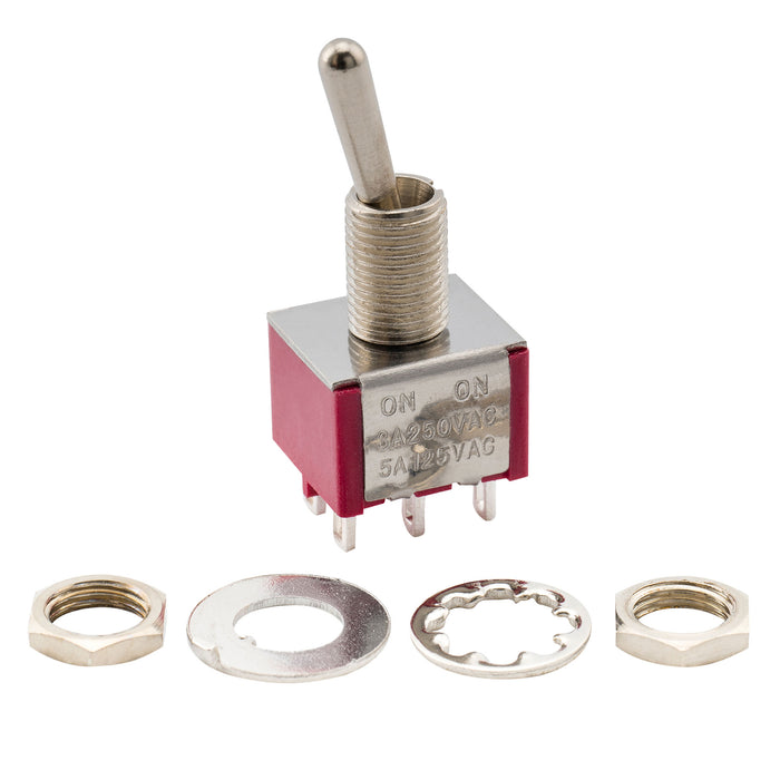 Mini interrupteur à bascule Musiclily Basic 2 voies DPDT pour guitare, sélecteur ON-ON à 6 broches