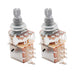 musiclily basic 250k 500k metric coarse 18 spline split shaft pots push pull audio linear taper potentiometers for electric guitar bass m067 2, 2 pcs
