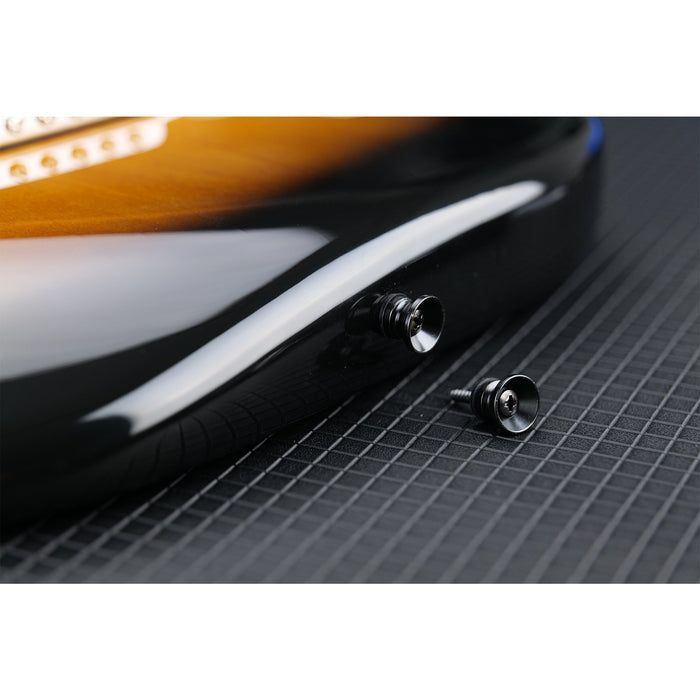 Musiclily Basic Chitarra Metallica Cerniera Medio Bottone di Fine per Chitarra Acustica Elettrica Basso Chitarra Ukulele, Set di 2