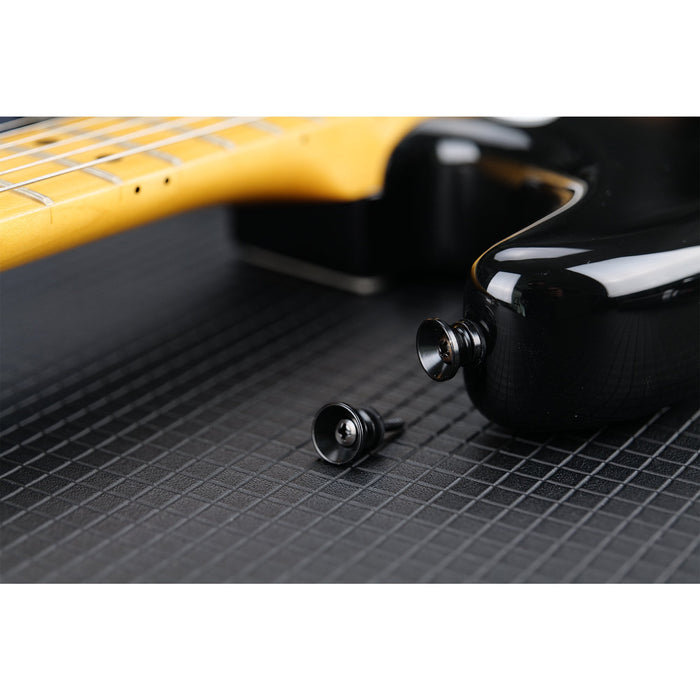 Musiclily Basic Chitarra Metallica Cerniera Medio Bottone di Fine per Chitarra Acustica Elettrica Basso Chitarra Ukulele, Set di 2