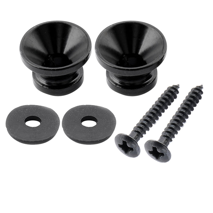 Musiclily Basic Chitarra Metallica Cerniera Medio Bottone di Fine per Chitarra Acustica Elettrica Basso Chitarra Ukulele, Set di 2