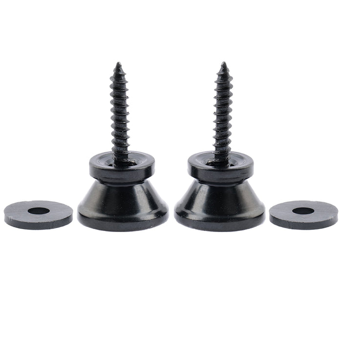 Musiclily Basic Chitarra Metallica Cerniera Medio Bottone di Fine per Chitarra Acustica Elettrica Basso Chitarra Ukulele, Set di 2