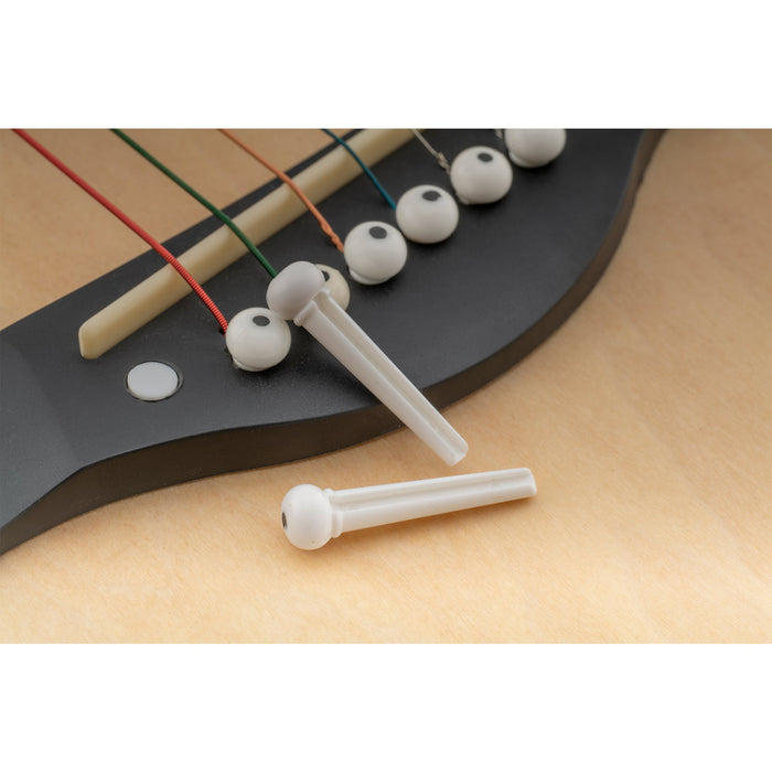 Application of musiclily basic plastic acoustic guitar bridge pins m133 6p